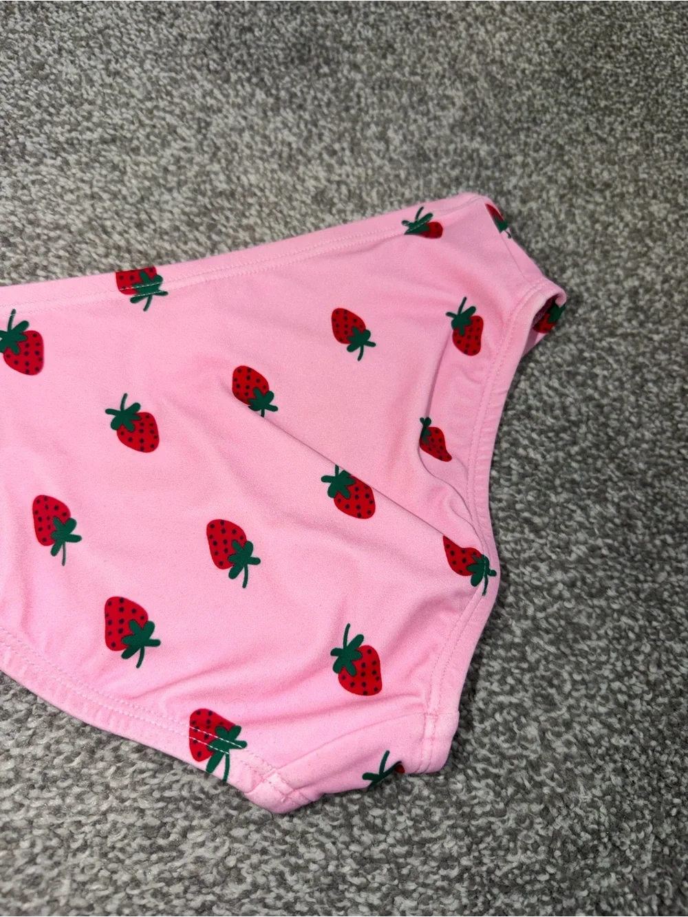 Hanna Andersson Strawberry One Shoulder swim suit 6-7 years
